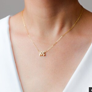 M Necklace - Etsy