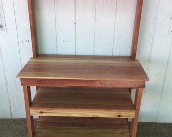 Redwood Potting Bench