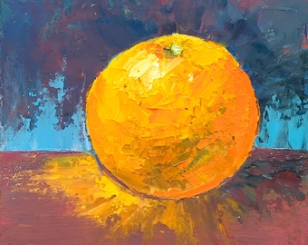 Orange Stillleben Ölgemälde Moderne Küche Wandkunst