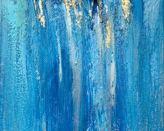 Wasserfall-Ölgemälde Original handgemalte Natur Wandkunst