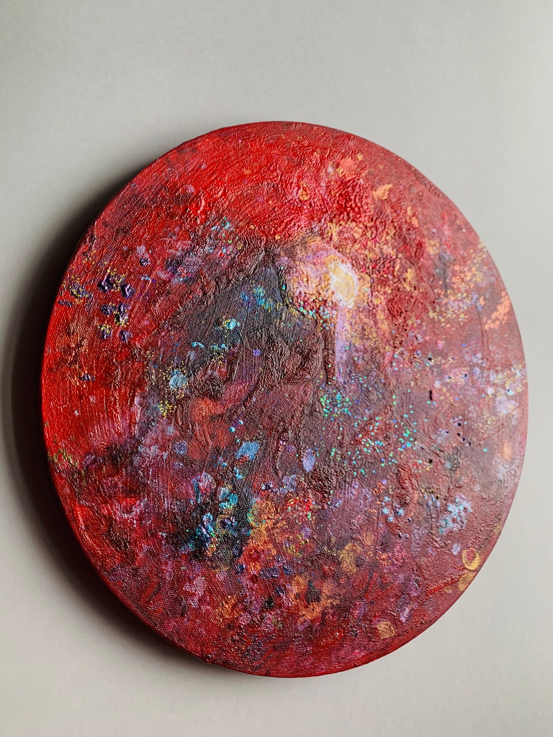 Red Moon Acrylic painting Painting moon Original Acrylic | Etsy