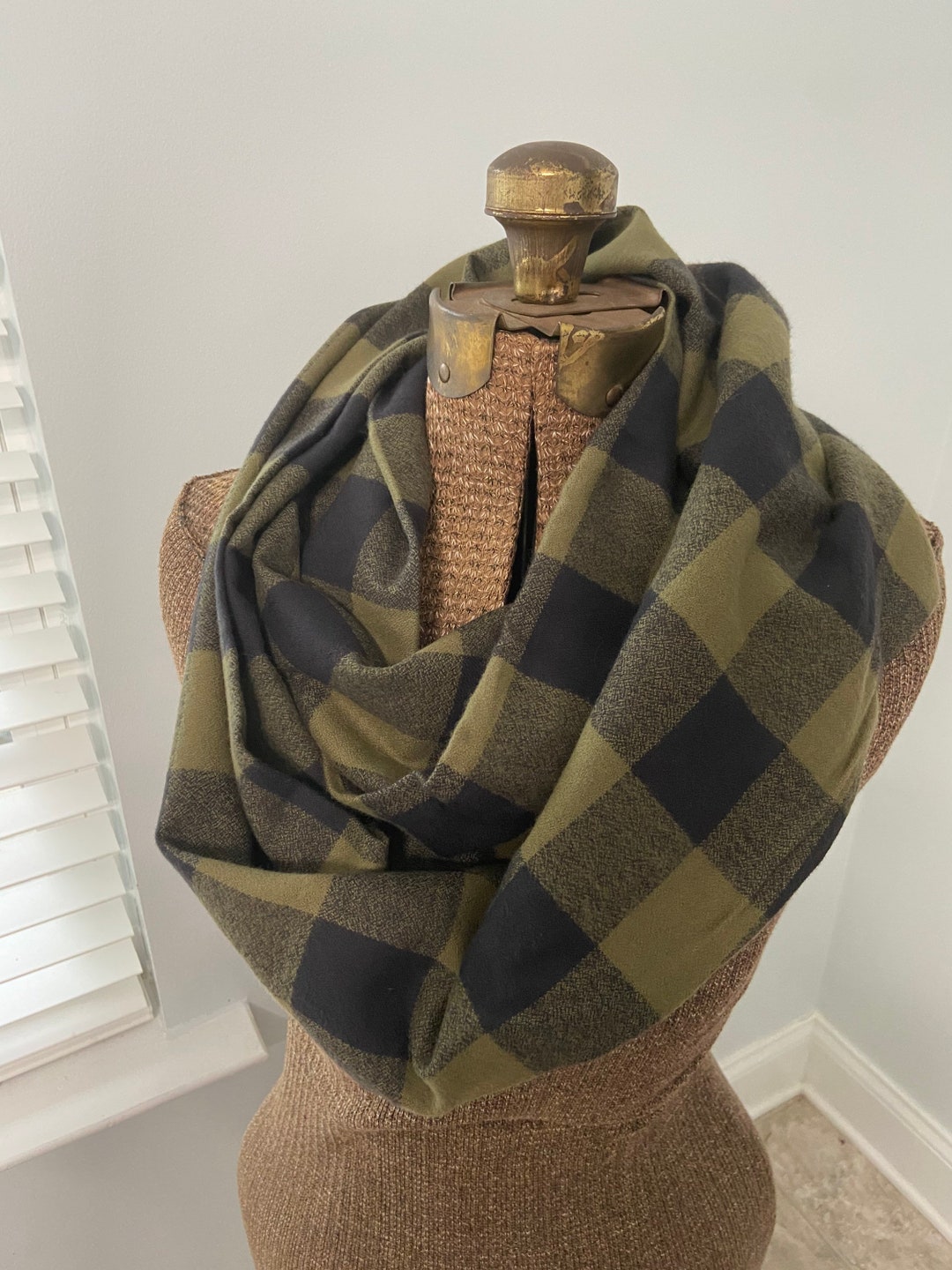 Infinity Scarf With Hidden Pocket, Scarf, Infinity, Pocket Scarf, Plaid