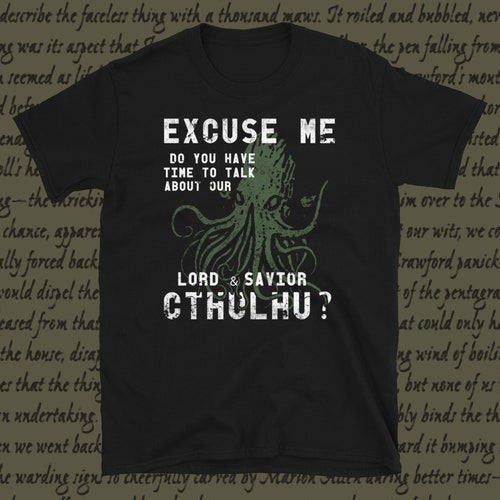 Cthulhu Lord Savior Funny Lovecraftian Horror T Shirt Etsy Hong Kong