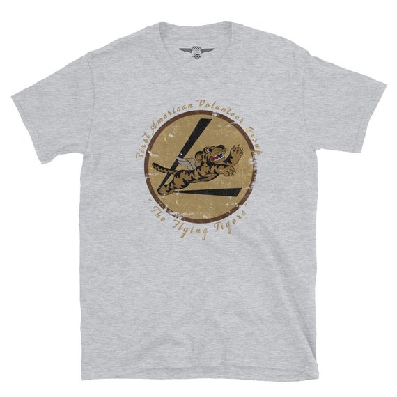 Vintage Ww2 Avg Tigers Squadron Piloto Parche Volador Camise Vintage Ww2 Avg Tigers Squadron Piloto Parche Volador Camise
