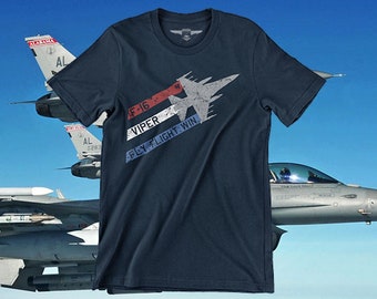 Air Force F-16 Viper T-Shirt BUNKER 27 Fighting Falcon Air Force F-16 Viper T-Shirt BUNKER 27 Fighting Falcon