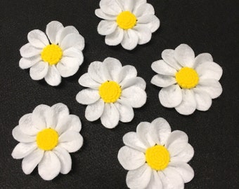 Loose Felt Daisies for Crafting, Summer Decor, Gifts