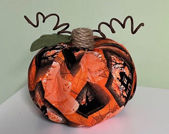 Fabric Covered Pumpkin, Haunted House, Halloween, Fall, Autumn