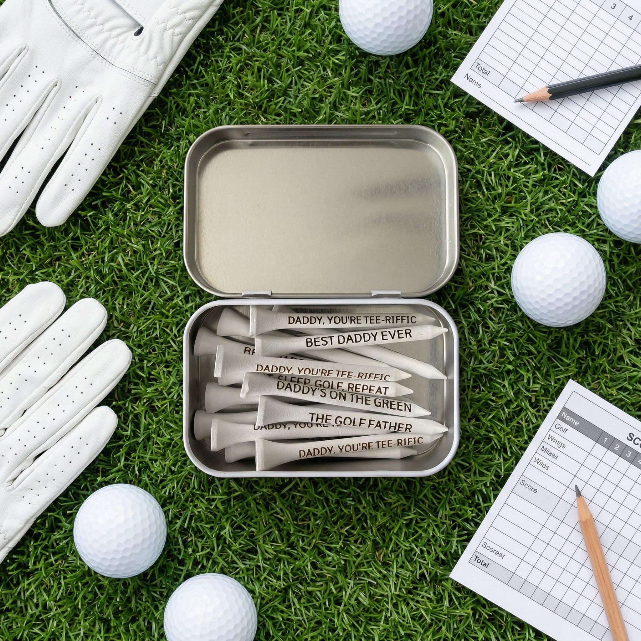 Personalised Golf Tee Tin Set Custom Text Tees Engraved Gift For Dad personalised-golf-tee-tin-set-custom-text-tees-engraved-gift-for-dad