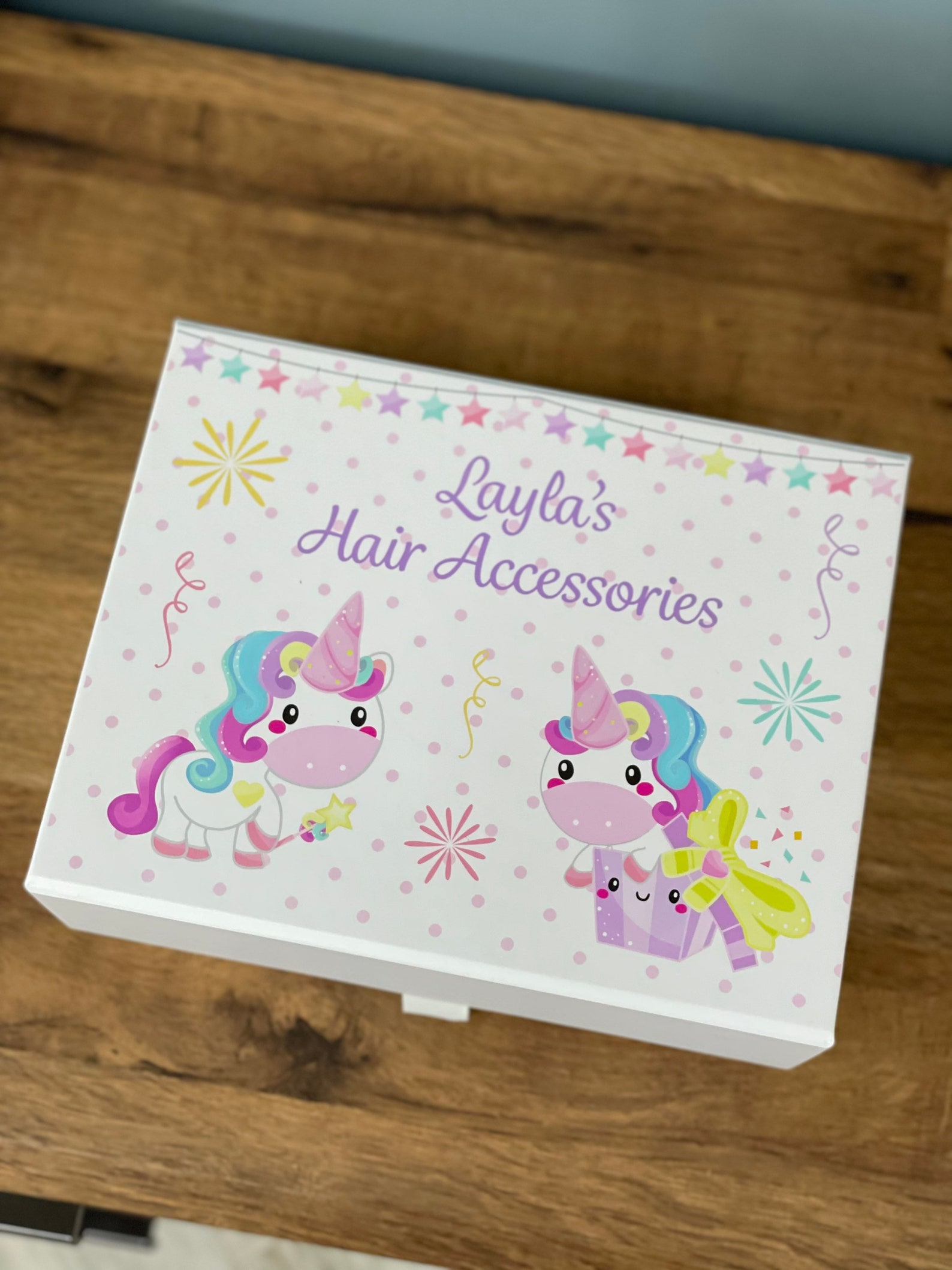 Personalised Hair Accessories Box Unicorn Etsy UK