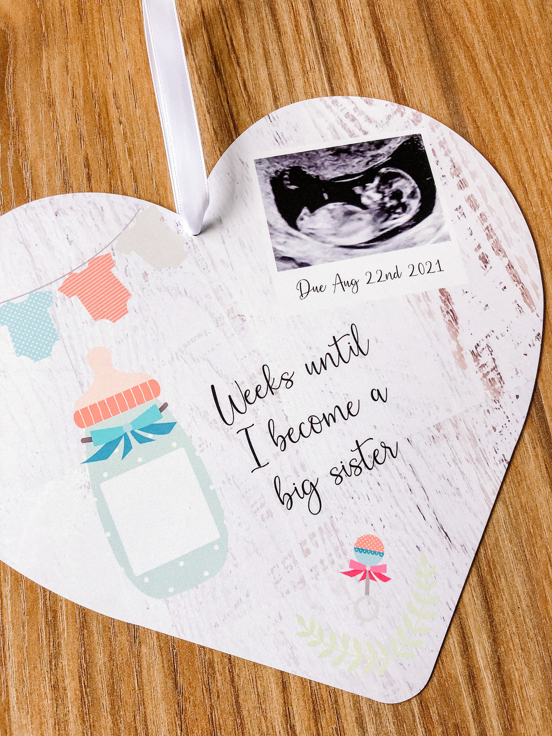 Baby Countdown Plaque New Baby Days Until Baby Arrives Etsy