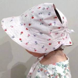 Verstellbare Baby Sonnenhaube Baby mütze Kleinkind Mütze Sonnenhut Babymütze Babymütze Osterhaube - Stickerei FrühlingSzeit