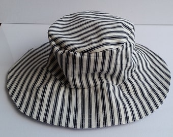 Reversible Linen sun hat, wide brim hat, floppy hat, sun hat, floppy brim hat, beach hat -baby, toddler, kid, teen & adult
