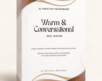 Faceless Reel Script Writer, Warm Conversational Instagram Content Tool, AI Content Framework