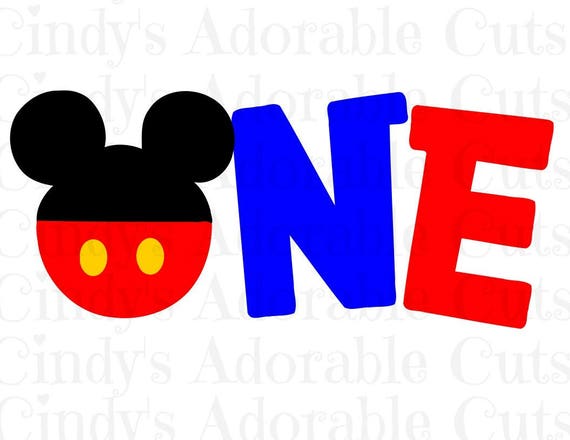 Download First Birthday Mr. Mouse 1 one Cut File Cuttable dxf eps ...