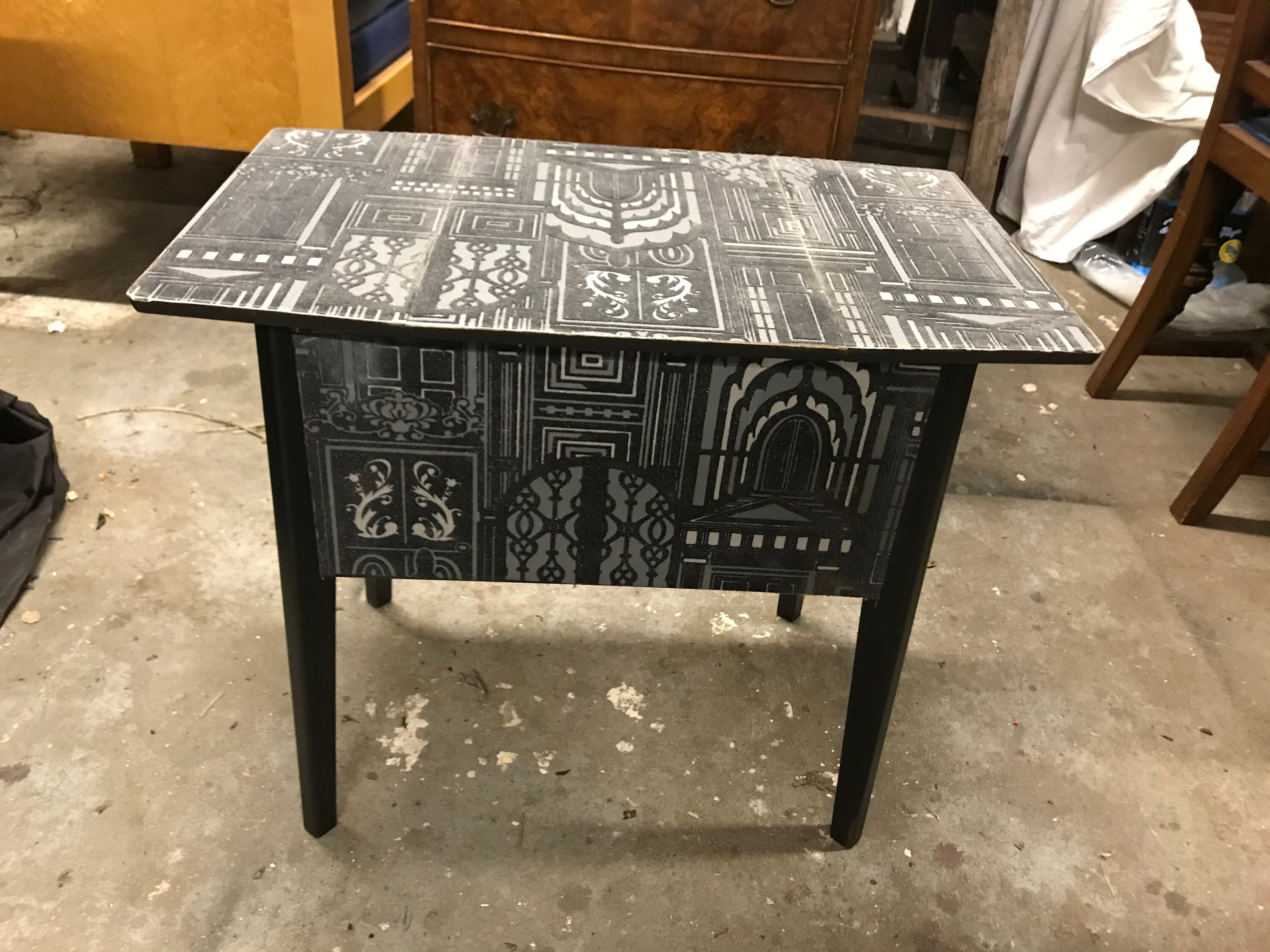 Lovely Upcycled 1960's Retro Needlework Table with Sophie Etsy