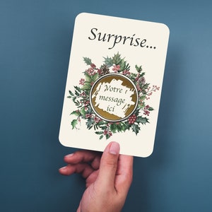 Gratta e vinci HOLLY, fiore di dicembre, biglietto personalizzabile, buono per..., Pacs o richiesta di matrimonio, regalo originale per lei.