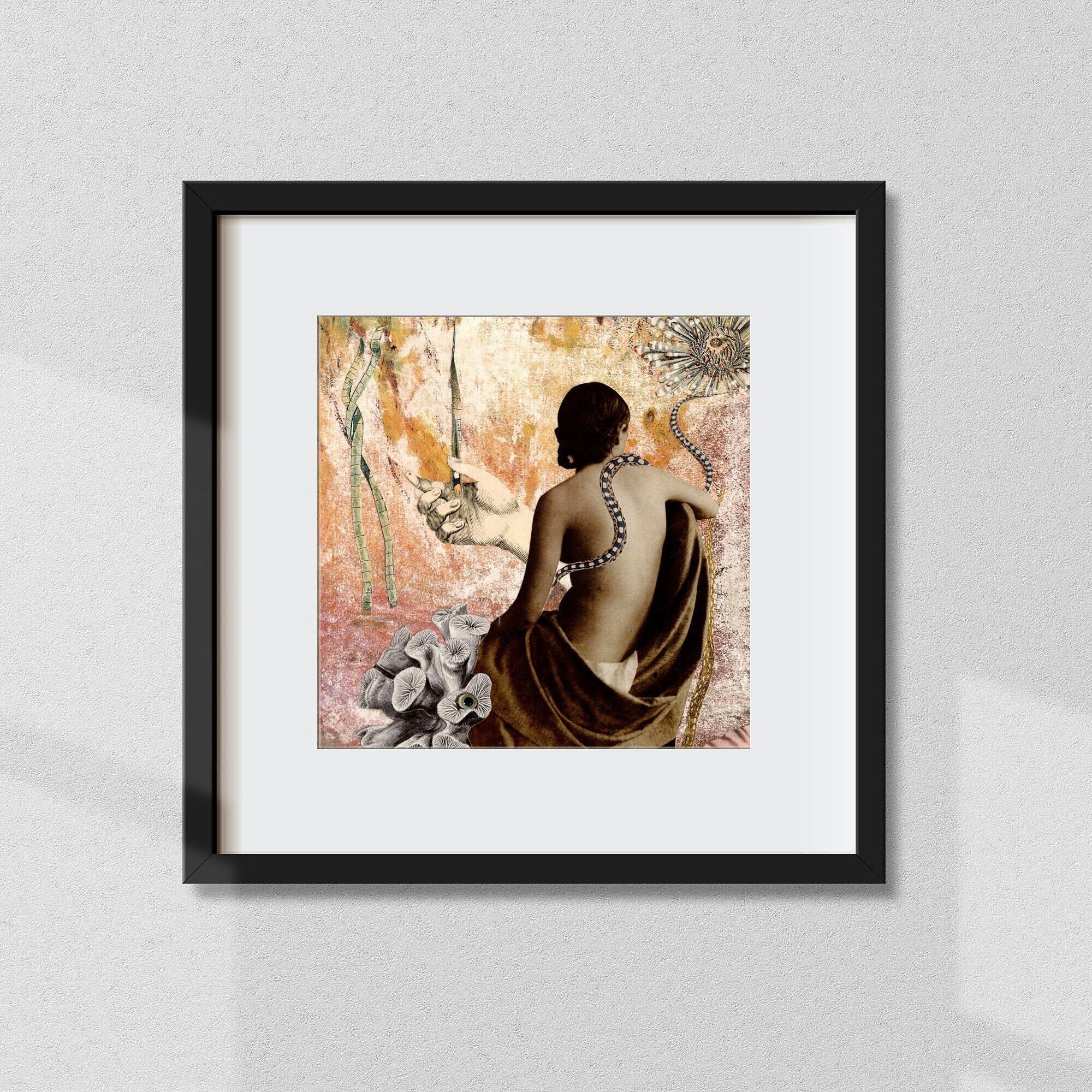 Tableau Surréaliste, Art Du Collage, Decoration Bohème Chic, Affiche Au Féminin, Cabinet de Curiosit