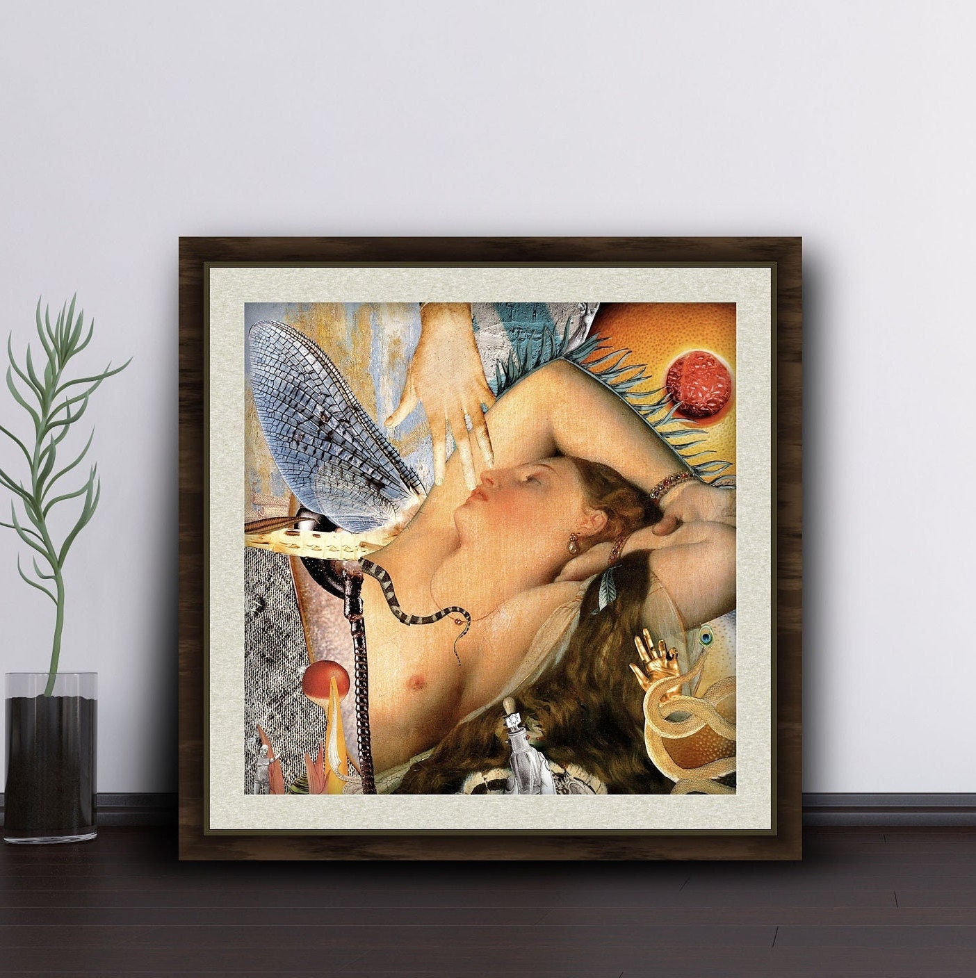 Tableau Féministe, Affiche L'extase, Art Du Collage, Poster Vintage, Cabinet de Curiosité, Déco Bohè