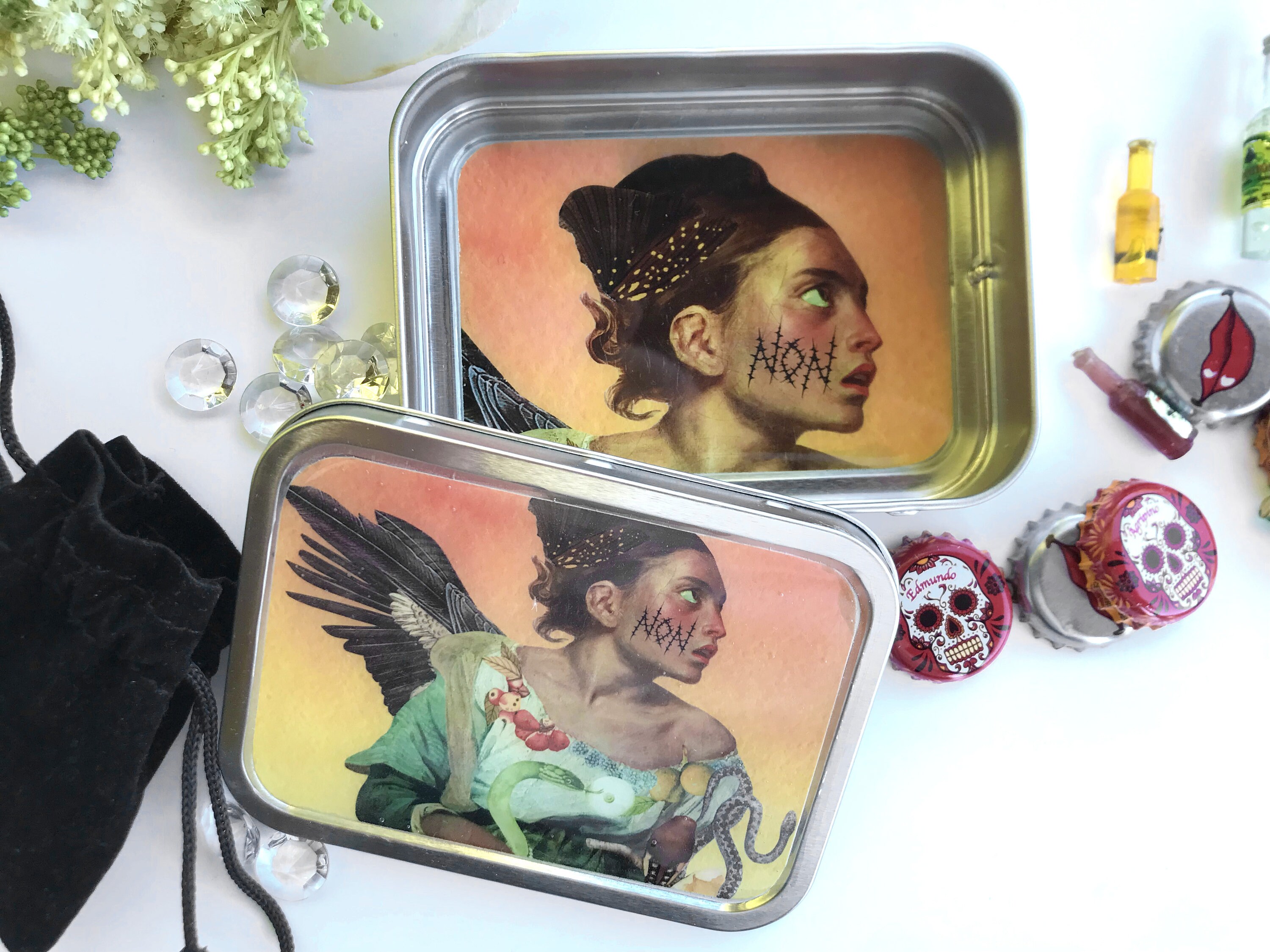 Boite Pour Des Secrets Féminins, Boite à Bijoux, Décorative, Non Au Patriarcat, Imagerie Vintage, Dé