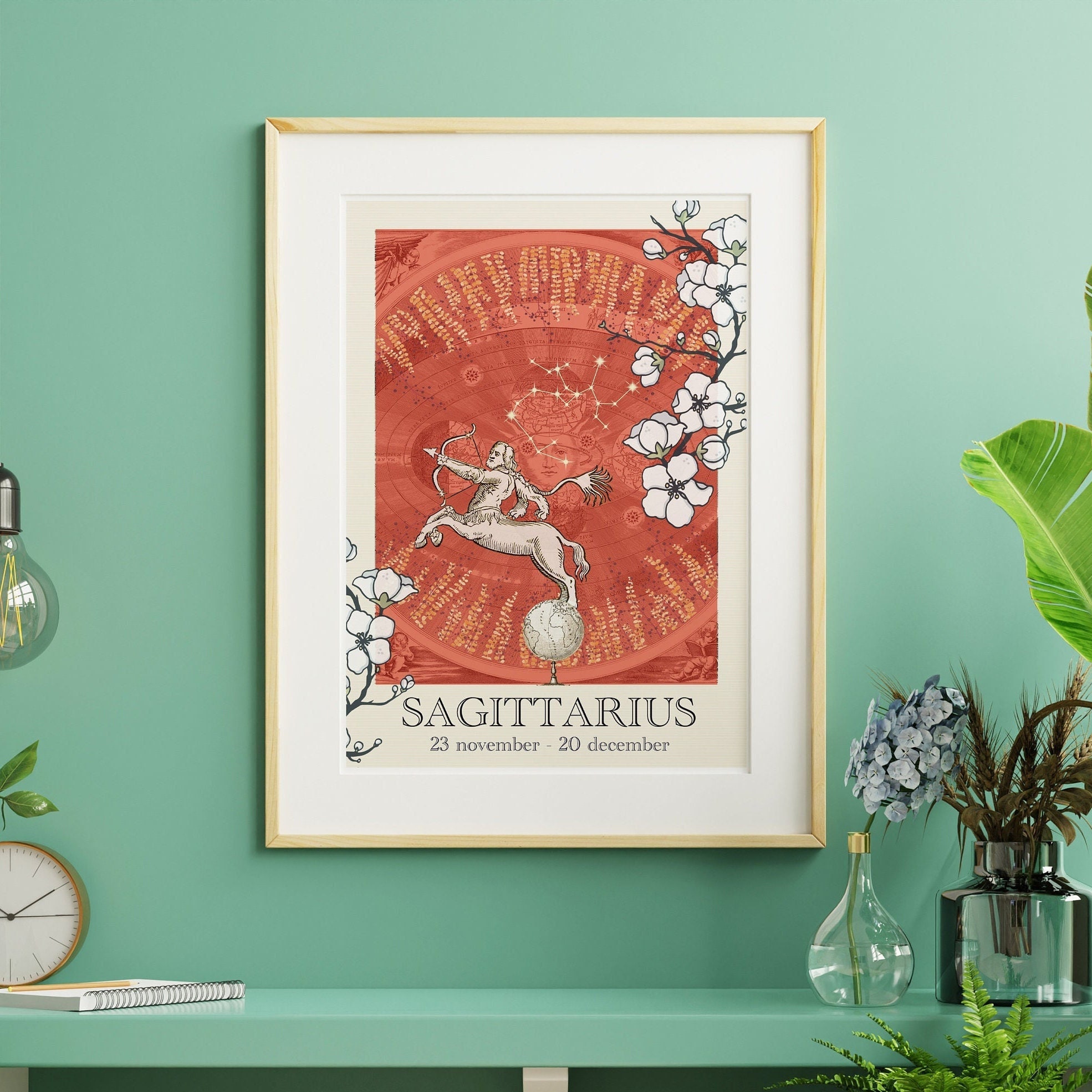 Illustration Onirique Du Zodiaque, Signe Sagittaire, Impression d'art.