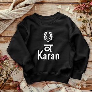 Personalisierte Punjabi Kaur Kinder Sweatshirt Kinder Kleidung Pullover Top Einzigartige Geschenk Sikh Gurmukhi Kleinkind Nettes Geschenk Baby Dhesi