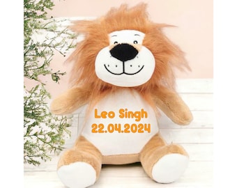 Lion Sher New Born Baby Gift Personalised Name And Date Punjabi Baby Sikh Present Indian Baby Desi Gift