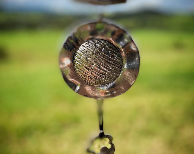 Vintage Handmade Pewter Abstract Necklace
