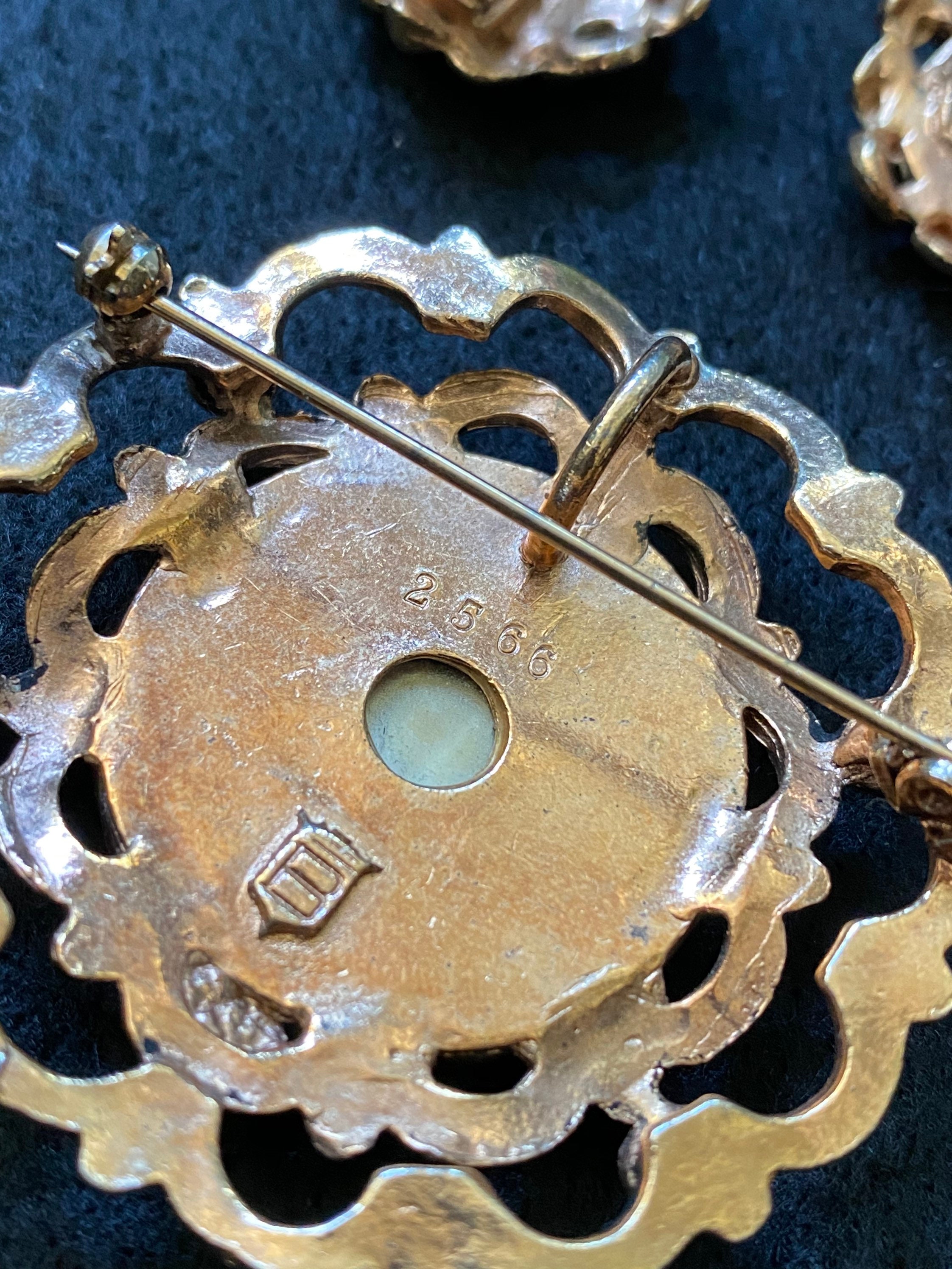 Barcs Australia Vintage Pendant Brooch and Clip on Earrings Etsy