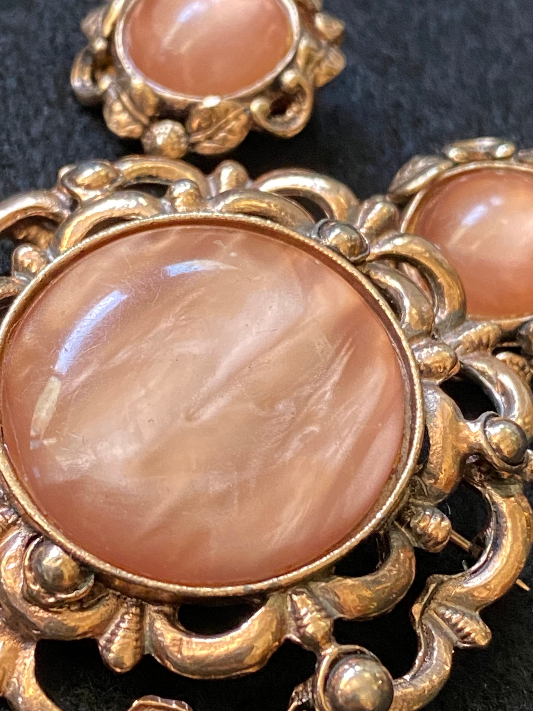 Barcs Australia Vintage Pendant Brooch and Clip on Earrings Etsy