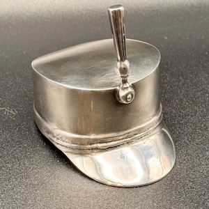 RARE Almazan Silver Plated Bottle Opener – French Military Kepi Hat, Vintage Collectible Barware, Made in Spain