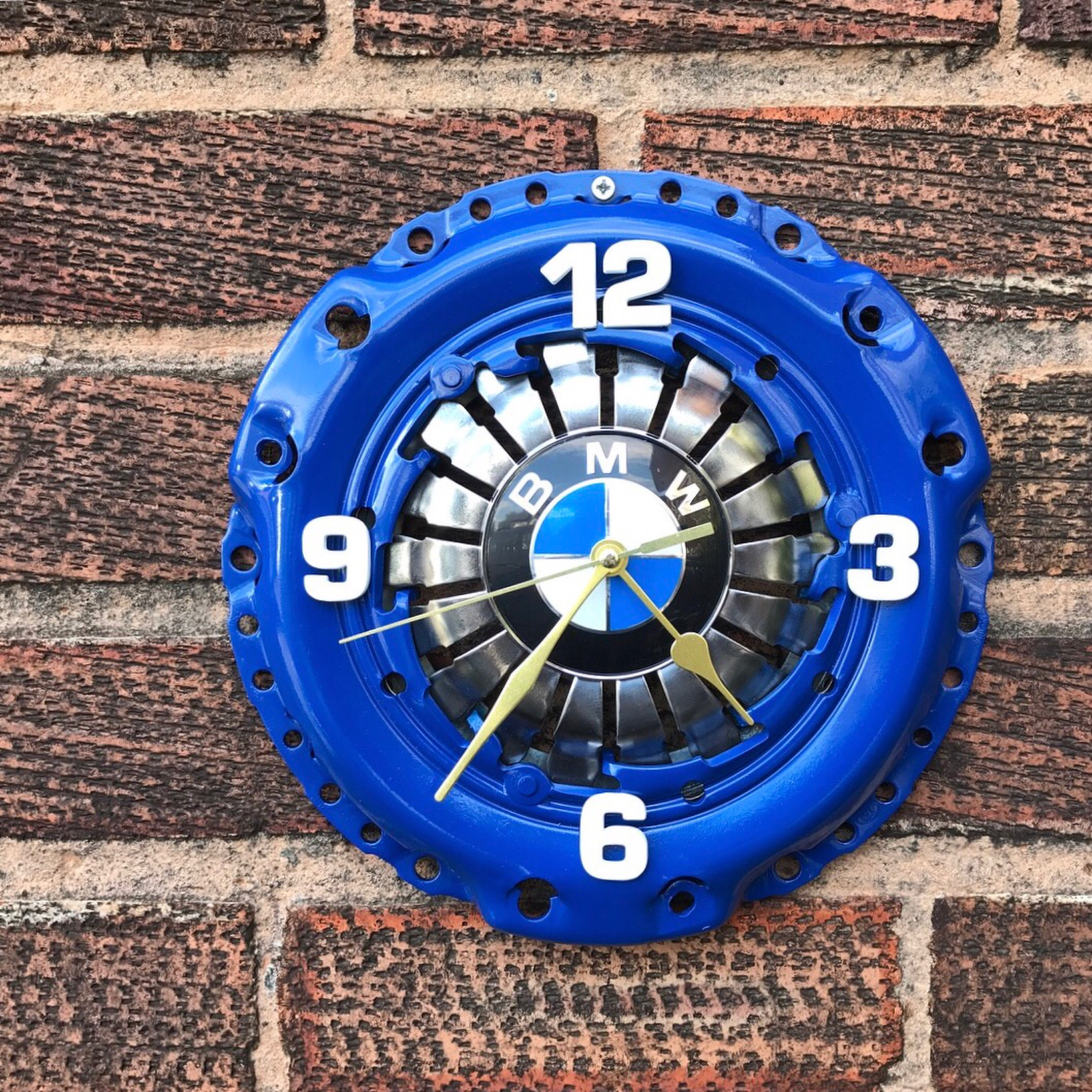 Bmw Clock Recycled Clutch Handmade Wall Clock Art Industrial Etsy