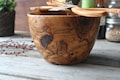 Salad wood bowl, wooden bowl, bowls, salad bowl, wedding gift, birthday gift, gift for her, gift for him, gift product logo