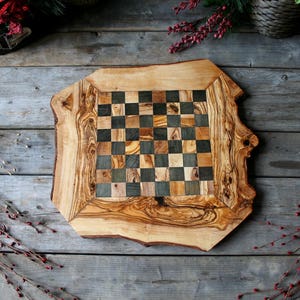 chess set, wooden chessboard, chessboard, checker board, christmas gift, gift for her, gift for him, cottage gift, play time, wooden board