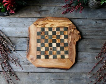 chess set, wooden chessboard, chessboard, checker board, christmas gift, gift for her, gift for him, cottage gift, play time, wooden board