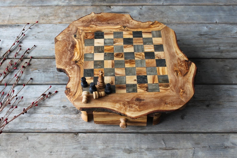 Personalized Chess board, chess set, wooden chessboard, wood chess set, christmas gift, birthday gift, wedding gift, gift for him image 8