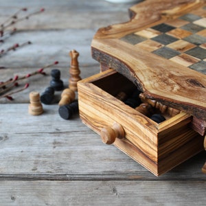 Personalized Chess board, chess set, wooden chessboard, wood chess set, christmas gift, birthday gift, wedding gift, gift for him image 6