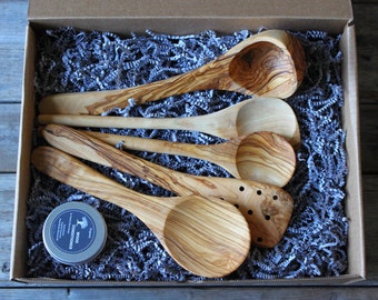 gift box, wooden spoon, wood spoon, wedding gift, christmas gift, gift for her, gift for him, gift, thanksgiving gift,