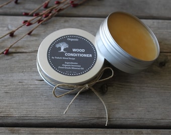 Wood Conditioner , beeswax, mineral oil , beeswax wood conditioner , all natural Food Safe