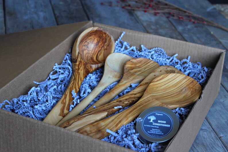 caja de regalo, cuchara de madera, caja personalizada, regalo de boda, regalo para ella, regalo de Navidad, regalo imagen 4