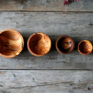 Personalized wooden bowl, wood bowl, sauce bowl, set of bowls, olive wood, christmas gift, birthday gift, gift for her, gift for him, gift