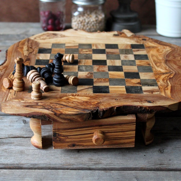 chess set, wooden chessboard, chess board, wood chess set, christmas gift, birthday gift, wedding gift, cottage gift, gift for him, gift