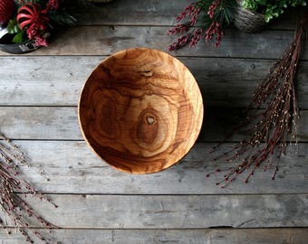 Salad wooden bowl, wooden bowl, wood bowl, salad bowl, soup bowl, Christmas gift, gift for her, gift for him, kitchen gift, gift