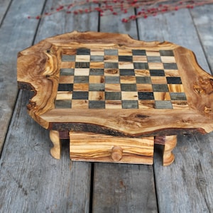 Personalized Chess board, chess set, wooden chessboard, wood chess set, christmas gift, birthday gift, wedding gift, gift for him image 2