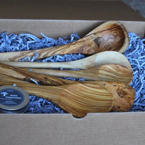 caja de regalo, cuchara de madera, caja personalizada, regalo de boda, regalo para ella, regalo de Navidad, regalo imagen 2