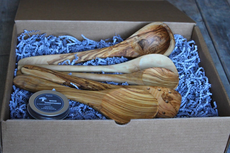 caja de regalo, cuchara de madera, caja personalizada, regalo de boda, regalo para ella, regalo de Navidad, regalo imagen 2