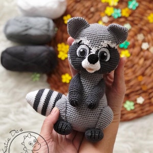 Crochet Pattern Raccoon Ronnie Amigurumi Forest Animal