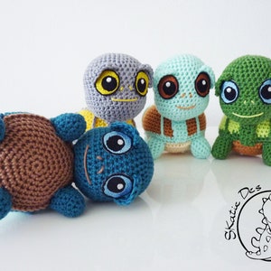 Crochet Pattern Tortoise Taylor  Amigurumi  PDF Cute Little Tortoise Genuine Eyes Stuff Toy For Children Animals Embroider EBook