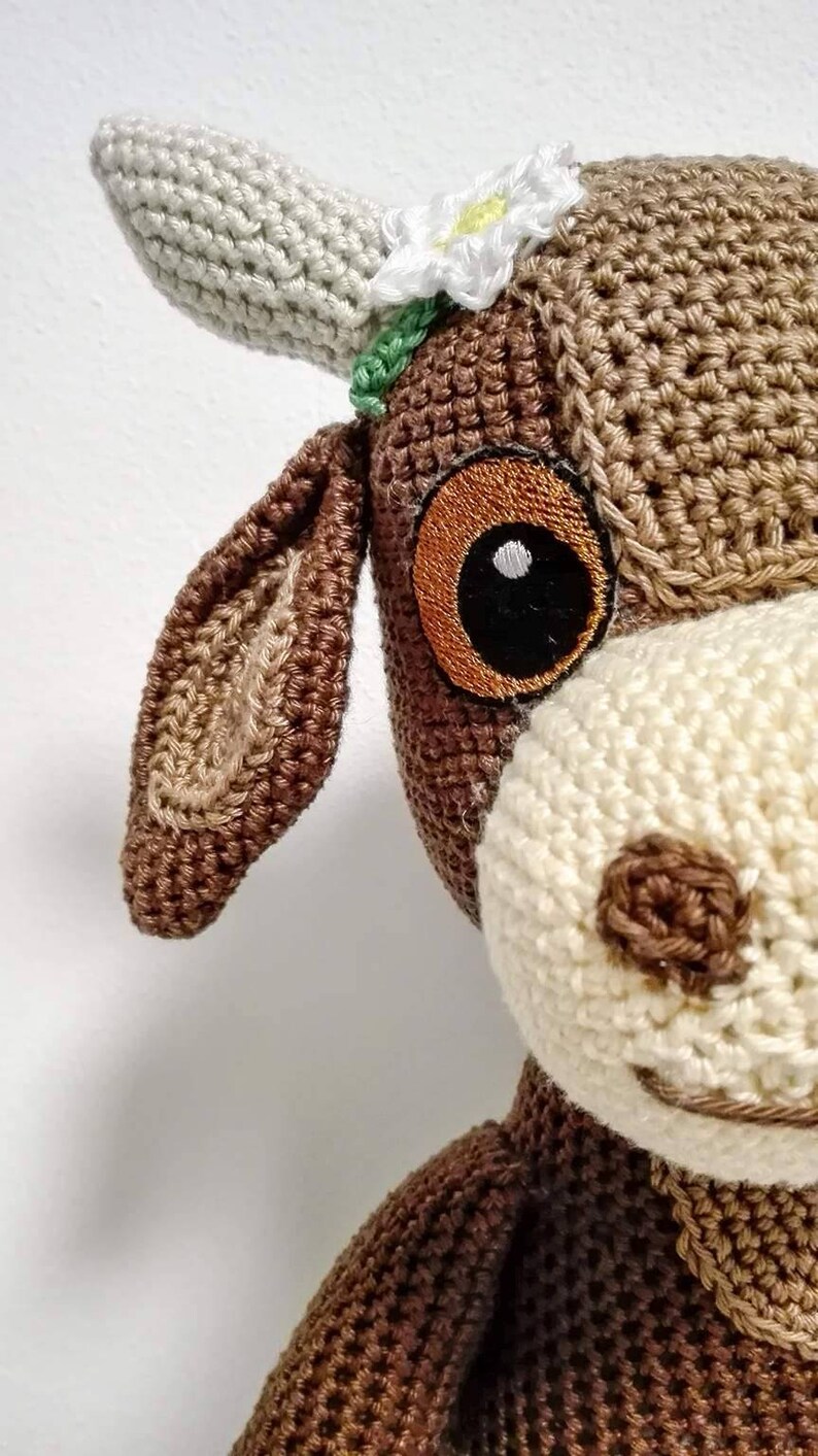 Crochet Pattern Cow Debbie Amigurumi PDF Cute Spotted Brown | Etsy