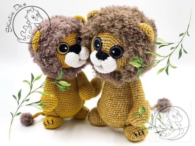 Crochet Pattern Lion Leon Amigurumi PDF Cute Safari Animal Genuine Eyes ...