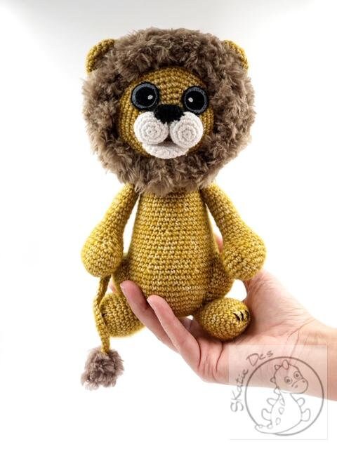 Crochet Pattern Lion Leon Amigurumi PDF Cute Safari Animal Genuine Eyes ...